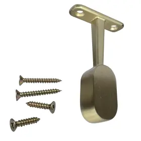 Cl-edfsb-1 Desunia Oval Closet Rod End Hanger Satin Brass 1 Pack
