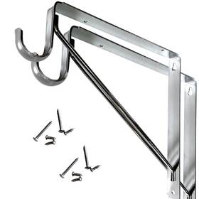 Desunia Clbrfx-chr-2 Welded Heavy Duty Closet Rod And Shelf Support Bracket Chrome 2 Pack