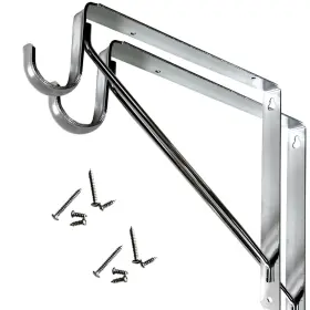 Clbrfx-chr-2 Desunia Welded Heavy Duty Closet Rod And Shelf Support Bracket Chrome 2 Pack