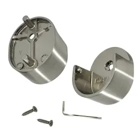 Dhs.clrp-sn4 Desunia Satin Nickel 32mm Closet Rod Support Flanges With Rear Pin Spacing