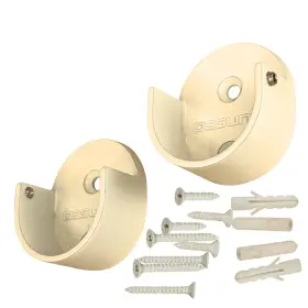 Dhs.clrs-wh4 Desunia Closet Rod Support Flanges With Screw On Attachment Heavy Duty Clothes Pole