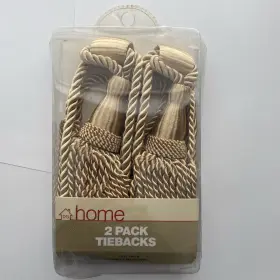 Dg Home 028967012065 2 Pack Gold Curtain Tiebacks Tassel Drapery New In Package Vintage
