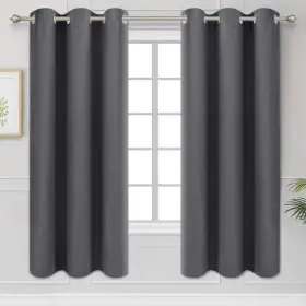 Diraysid 705814036732 Grey Blackout Curtains For Bedroom Thermal Insulated Room Darkening