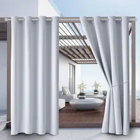 Diva En Camino Dec Dec-ocb-01-white 52 84 Waterproof Outdoor Curtain W52 X L84 - Grommet Top Sunlight Blocking Window T