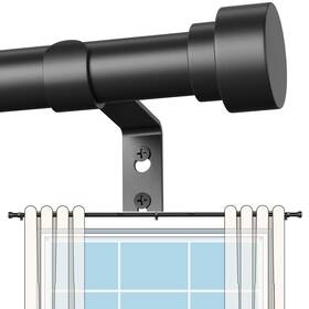 Dmdg 679070005514 Black Curtain Rods For Windows 32 To 150 Inch Heavy Duty Rod Adjusta