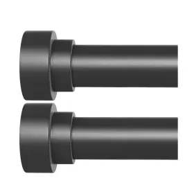 Dm-cr-09 Dmdg 2 Pack Black Curtain Rods For Windows 32 To 120 Inch Heavy Duty Cu... Fast Ship