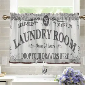G286025006p Domiking Laundry Room Open 24h Valances For Windows Curtain Light Filtering S