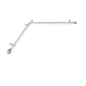 Oj4890-285-corner Domovina Reid 13/16-inch Single Corner Window Curtain Rod Satin Nickel 28-48 Inch