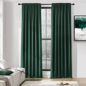 Donren Dr-gjm-18-green-52x108 108 Inch Extra Length Curtains For Bedroom - Rod Pocket Smooth Tactili