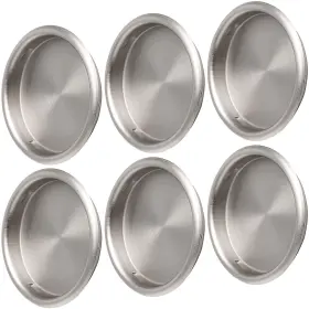 Gdps006 Donyoung 6pcs Closet Door Finger Pull - Satin Nickel 2-1/8ft Easy Snap-in Circular Sli