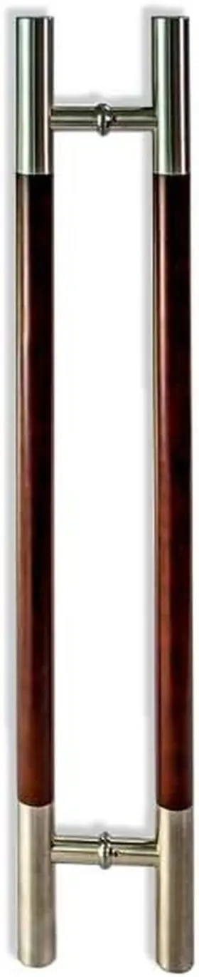Kt3119-450-25-21 Door Pulls & Handles 18 Inches 2-sided Modern Stainless Steel Front Dark Mahogany Birch