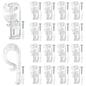 20231128007 Doulai 18 Sets Roller Shade Clear Safety Chain And Cord Guide Fixation Hook P Clip