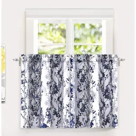 Driftaway 817684021784 Leah Floral Blossom Ink Painting Thermal Room Navy 26x36