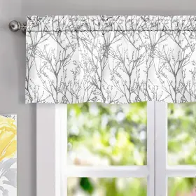 Driftaway 817684028851 Tree Branch Lined Valance Double Layer Blackout Thermal Insulated A