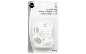 713-118 Dritz 072879110937 Plastic Rings 1-1/8-inch White 14 Count