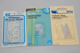 44347 Dritz Ez Home Plastic Rings 1/2 Inch 3/4 White 38-piece Lot