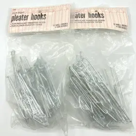 8000u Dritz 2 Packs 28 Vtg Clip-tight Pleater Hooks For 3 3/4 Inch Tapes
