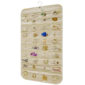 Snd-b80 Dtcswacn Hanging Jewelry Organizer Storage Roll With Hanger Metal Hooks Double-sided J