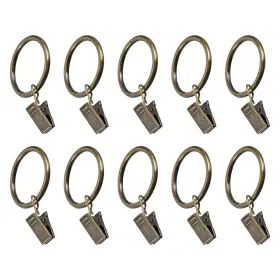 Dtf240422tt000520 Dtgn 32mm Inner Diameter Curtain Rings With Clips- 10pack - Good For Curtains And
