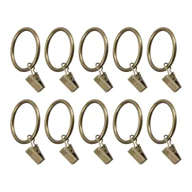 Dtf240422tt000523 Dtgn 38mm Inner Diameter Curtain Rings With Clips- 10pack - Good For Curtains And