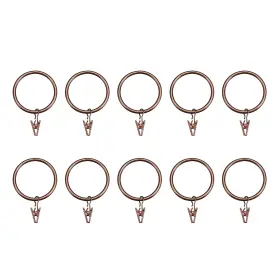 Dtf240422tt000563 Dtgn 45mm Curtain Rings With Clips- 40pack - Good For Curtains And Rods Copper