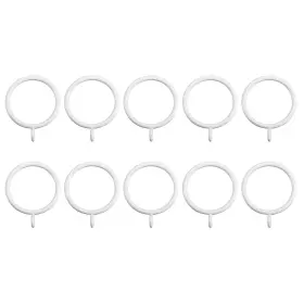 Dtf240422tt000565jp Dtgn 45mm Curtain Rings 40 Pack White Sliding Eyelet Drape 1.77 Inch Outer Diameter