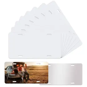 License-plate-001 Dudsoeho 10 Pack Sublimation License Plate Blanks Metal Aluminum Automotive Front Lic