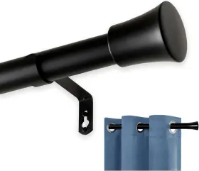 Dwus-lbtclg-1p-28-85-02 Dwcn Black Curtain Rods 1 Inch Diameter Fit 32 -85 Black-regular