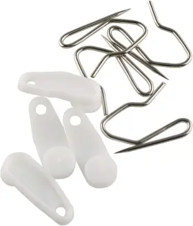 Trsrgmch-50 E-outstanding 719146970954 50 Sets White Plastic Traverse Rod Slides Rail Glider And