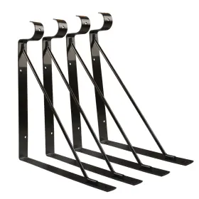 Eau 791378660308 4 Packs Of Heavy Duty Closet Shelf And Rod Bracket Black Br