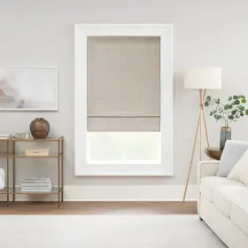 22716803771 Eclipse Drewton Motorized 100% Blackout Cordless 35 In Inch W X 64 H Taupe