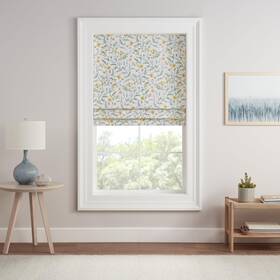 Eclipse 27427303346 Evangeline Botanical Roman Shade For Windows 27 Inch W X 64 H Aloe