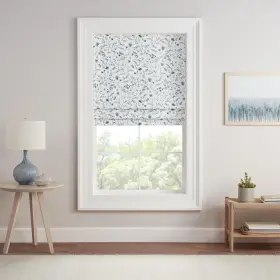 27427303356 Eclipse Evangeline Botanical Roman Shade For Windows 36 Inch W X 64 H Marine