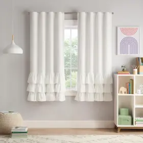 28628204212 Eclipse Blackout Curtain Tiered Ruffle Kids 63 In X 40 Thermaba