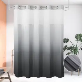 Ecoehoe 746175600088 71 Inch W X 79 L Hook Free Fabric Shower Curtain With Polyester Snap-in Liner