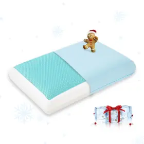 Egohome 199581014107 Cooling Pillow For Sleeping Gel Memory Foam With Reversible Cover Ne
