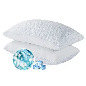 Vc-pl-cl-2 Egohome Shredded Memory Foam Pillows Queen Size Set Of 2 Cooling For Sleep Inch