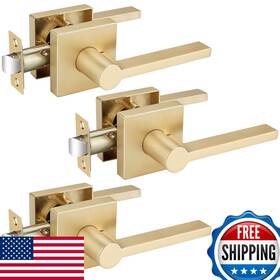 Ehomeware B0bcg479r1 3 Pack Passage Door Handles Satin Brass Knobs Interior Hallway