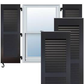 Ekena Millwork Rw101lv12x51blh 12 Inch W X 51 H Americraft Two Equal Louver Exterior 12- 51- Black