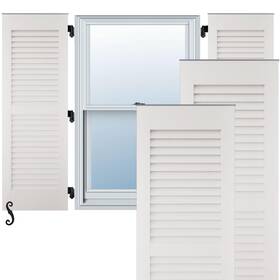 Ekena Millwork Rw101lv15x52whh 15 Inch W X 52 H Americraft Two Equal Louver Exterior 15- 52- White