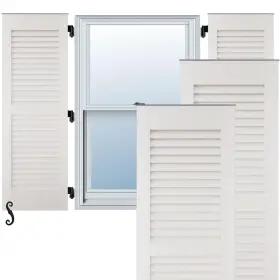 Rw101lv15x52whh Ekena Millwork 15 Inch W X 52 H Americraft Two Equal Louver Exterior 15- 52- White
