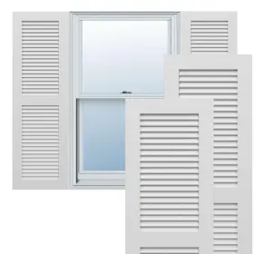 Tfp101lvf12x036wh Ekena Millwork 12 Inch W X 36 H True Fit Pvc Two Equal 12- 36- White