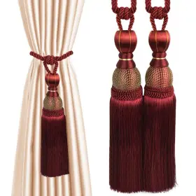 Elecharm 747380515761 1 Pair Simple Elegant Curtain Cord Tie Drape Holdback Bedroom Buckle