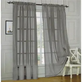 Elegant Comfort 088234232305 84-inch Window Sheer Curtain Panel Pair - 60 White X 84