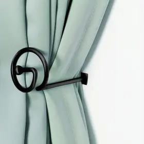 Elifel 791759527602 Curtain Hold Back Black Set Of 4 For Wall Tiebacks Pull 2pair