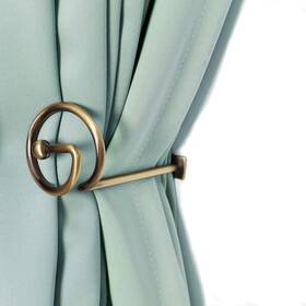 Elifel 791759527817 Bronze Decorative Metal Curtain Tieback Hooks Set Of 2 For Window Panels