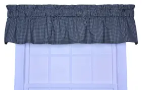 776198 Ellis Curtain Logan Gingham Check Print Tailored Valance Window Black