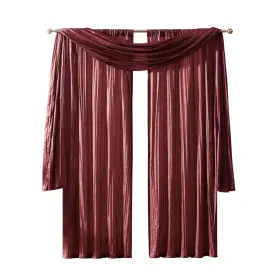 Elrene 026865855180 Home Fashions Athena Faux Crushed-silk Window Curtain Panel And Valanc