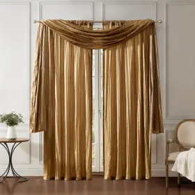 Elrene 026865855197 Home Fashions Athena Faux Crushed-silk Window Curtain Panel And Valanc