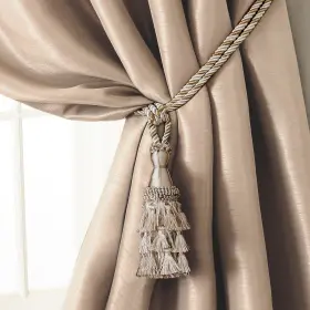 Elrene 026865902518 Home Fashions Charlotte Decorative Tassel Window-curtain Tieback 24 Inch Ivory